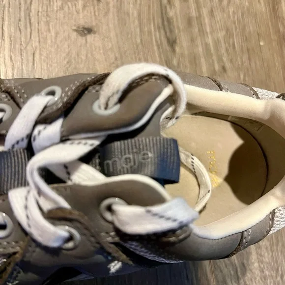 Maje Paris Wave Sneakers Gray White Suede Mesh Chunky Sole Women EU 40 US 9–9.5​ - Picture 4 of 8